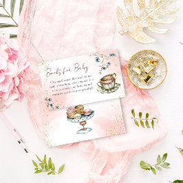 Tijd voor thee baby shower boek aanvraag informatiekaartje