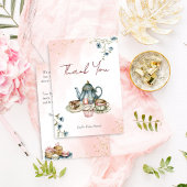 Tijd voor thee-baby shower-theeparty bedankkaart