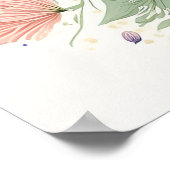 Tijd voor thee Baby shower Wildflower Welkom Poster (Hoek)