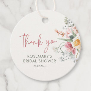 Tijd voor Thee Bloemen Dank u Bedankjes Labels