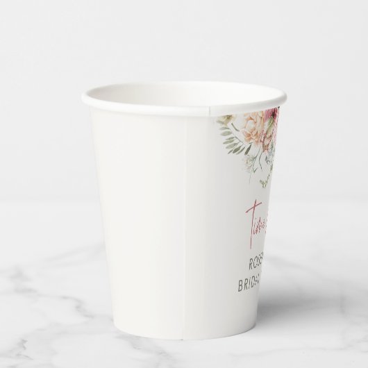 Tijd voor Thee Boho Bloemrijke Bruiloft  Papieren Bekers (Rechts)