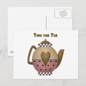 Tijd voor thee briefkaart (Voorkant / Achterkant)
