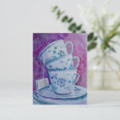 Tijd voor thee briefkaart (Staand voorkant)