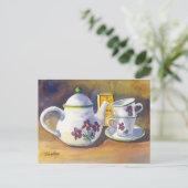 Tijd voor thee briefkaart (Staand voorkant)