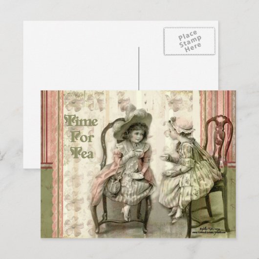 Tijd voor thee briefkaart (Voorkant / Achterkant)