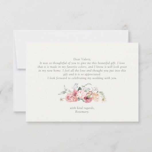 Tijd voor Thee Bruidsfeest  Bedankkaart (Achterkant)