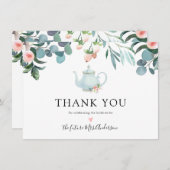 Tijd voor Thee Bruidsfeest Bedankt (Voorkant / Achterkant)