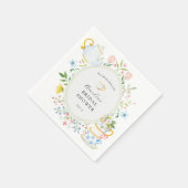 Tijd voor Thee Bruidsfeest Wilde Bloemen Servet (Hoek)