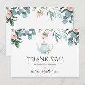 Tijd voor Thee Bruidsuitnodiging Bedankt (Voorkant / Achterkant)