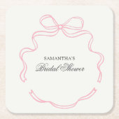 Tijd voor Thee Bruidsuitnodiging Wilde Bloemen  Kartonnen Onderzetters (Voorkant)