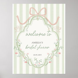 Tijd voor Thee Bruidsuitnodiging Wilde Bloemen  Poster
