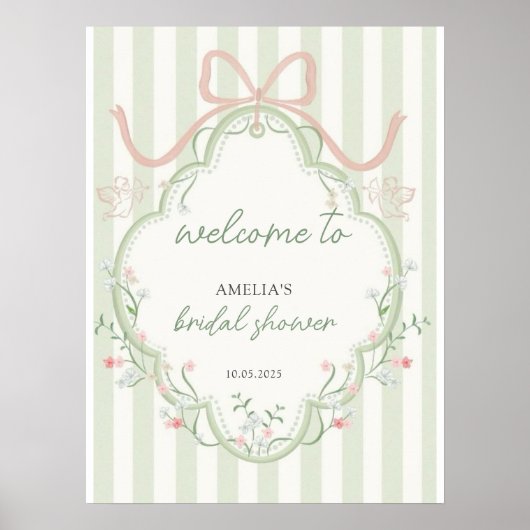 Tijd voor Thee Bruidsuitnodiging Wilde Bloemen Poster (Voorkant)