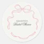 Tijd voor Thee Bruidsuitnodiging Wilde Bloemen  Ronde Sticker (Voorkant)