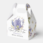 Tijd voor Thee Bruiloft met Bloemen Bedankdoosjes (Voorkant Zijde)