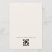 Tijd voor Thee Bruiloft QR Code Bruidsuitnodiging Kaart (Achterkant)