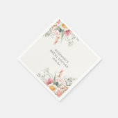 Tijd voor Thee Bruiloftsborrel met Bloemen Servet (Hoek)