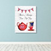 Tijd voor thee canvas afdruk (Insitu (Houten vloer))