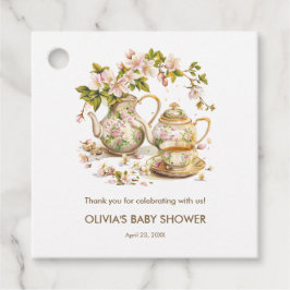 Tijd voor thee / Een Baby is Baby shower brouwen Bedankjes Labels
