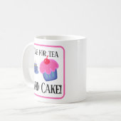 Tijd voor thee en cake! Met jouw naam Koffiemok (Voorkant links)