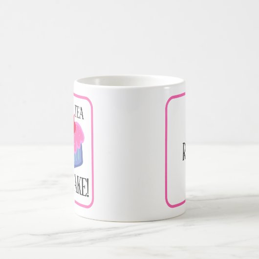 Tijd voor thee en cake! Met jouw naam Koffiemok (Center)