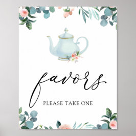 Tijd voor Thee Favors Bord Poster