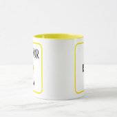 Tijd voor thee, gele theebeker. Met jouw naam Mok (Midden)