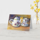 Tijd voor thee kaart (Gele Bloem)