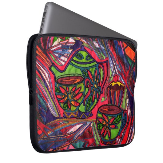 Tijd voor thee laptop sleeve (Voorkant Rechts)