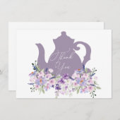 Tijd voor Thee Lavendel Shower Bedankkaart (Voorkant / Achterkant)