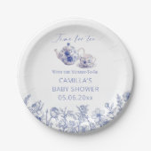 Tijd voor thee met de mama om te douchen papieren bordje (Voorkant)