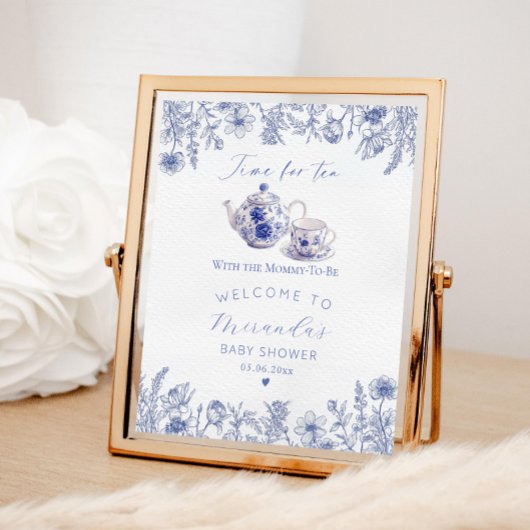 Tijd voor thee met de mama om toiletartikelen welk poster