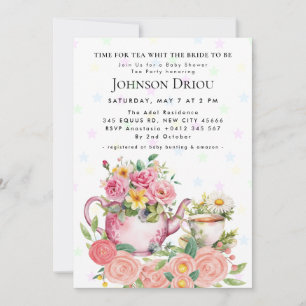 TIJD VOOR THEE MET DE Party Baby Shower Uitnodigin Kaart