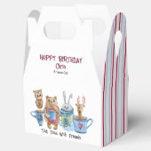 Tijd voor thee met een vriendenknoppapierbus bedankdoosjes (Geopend)