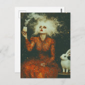 Tijd voor thee met het witte konijn briefkaart (Voorkant / Achterkant)