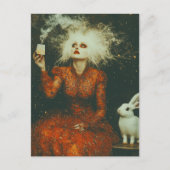 Tijd voor thee met het witte konijn briefkaart (Voorkant)