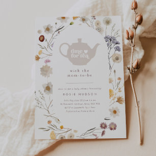 Tijd voor thee met mama om baby shower te zijn kaart