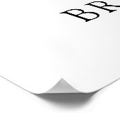 Tijd voor Thee Paarse Bruids-Shower Welkomstbord Poster (Hoek)