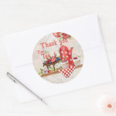 Tijd voor thee!  Retro Afternoon Tea Party Ronde Sticker (Envelop)