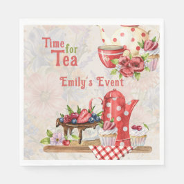 Tijd voor thee!  Retro Afternoon Tea Party Servet