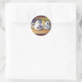 Tijd voor thee ronde sticker (Tas)