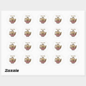 Tijd voor thee ronde sticker (Vel)