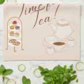 Tijd voor thee theedoek (Gevouwen)