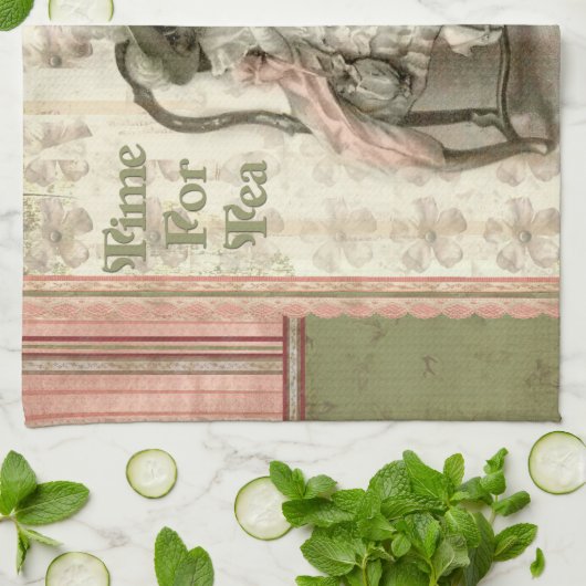 Tijd voor thee theedoek (Gevouwen)