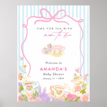 Tijd voor thee Theepotten en Kopjes baby shower