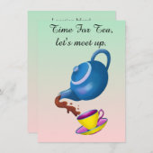 Tijd voor thee uitnodiging (Voorkant / Achterkant)