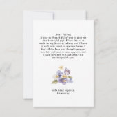 Tijd voor Thee Waterverf FLorale Bruids Shower  Bedankkaart (Achterkant)