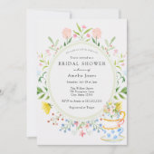 Tijd voor theebloem Vrijgezellenfeest Kaart (Voorkant)