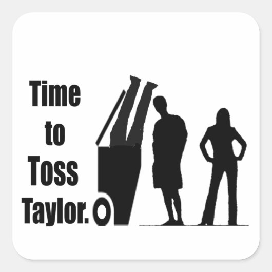 Tijd voor Toss Taylor Vierkante Sticker (Voorkant)