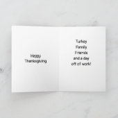 TIJD VOOR TURKEY FAMILIE EN VRIENDEN KAART (Binnen)