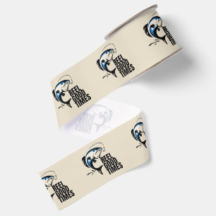 Tijd voor vissen Verjaardagscadeau Warm Beige Vi Grosgrain Lint